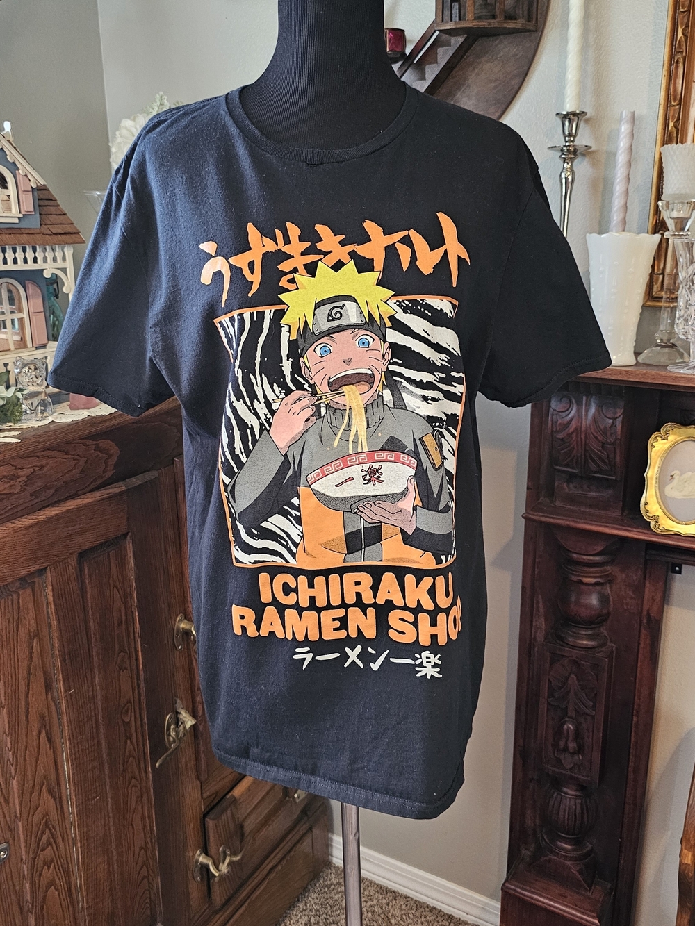 Naruto Shippuden Ichiraku Ramen Shop Graphic T-Shirt XL Anime Manga Tee